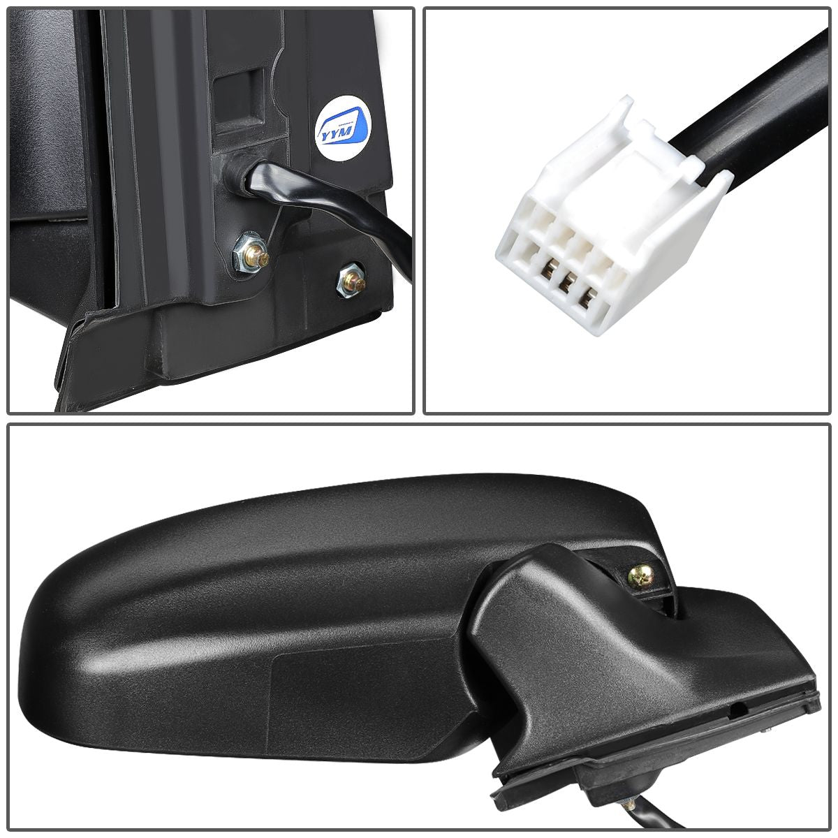 RETROVISOR MIRROR - OEM - 00-06 MAZDA MPV - POWERED - TEXTURED - BLACK - RIGHT