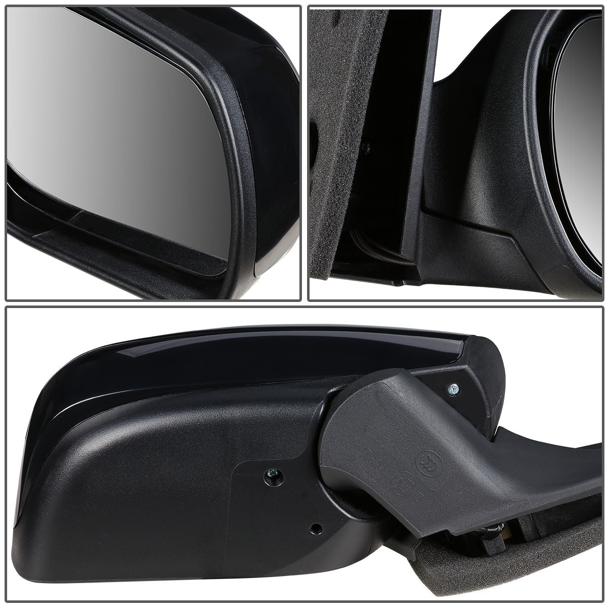 RETROVISOR MIRROR - OEM - 04-09 MAZDA 3 - MANUAL - TEXTURED - BLACK - RIGHT