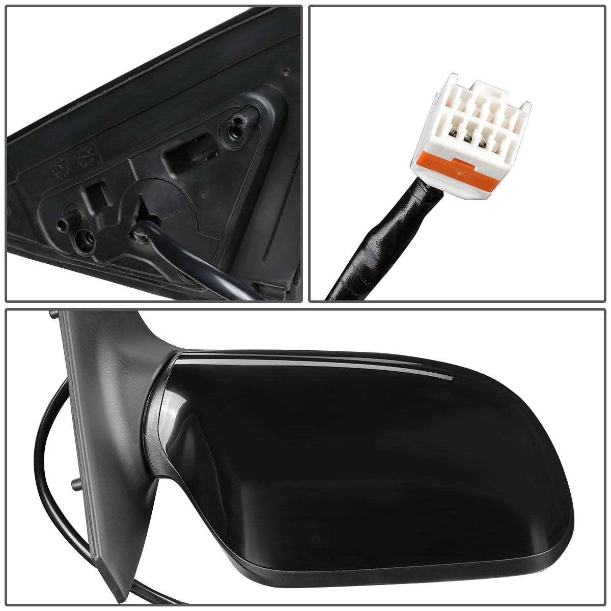 RETROVISOR MIRROR - OEM - 06-07 MAZDA MAZDASPEED 6 - POWERED - PAINTABLE - BLACK - RIGHT