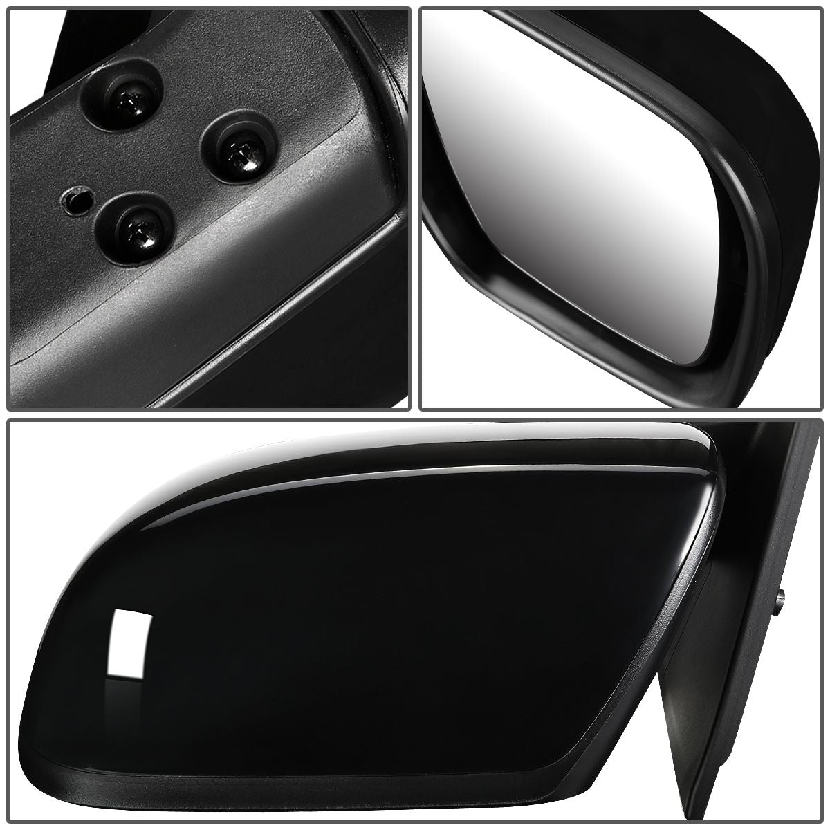 RETROVISOR MIRROR - OEM - 06-10 MAZDA 5 - POWERED - PAINTABLE - BLACK - RIGHT