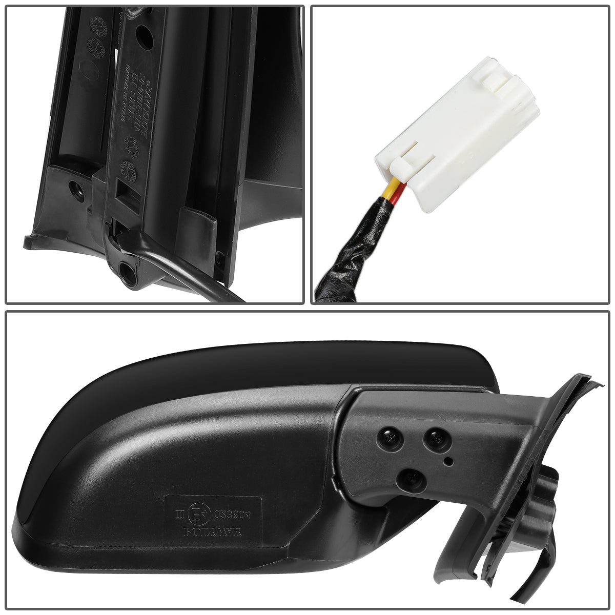 RETROVISOR MIRROR - OEM - 07-12 MAZDA CX-7 - POWERED - PAINTABLE - BLACK - RIGHT