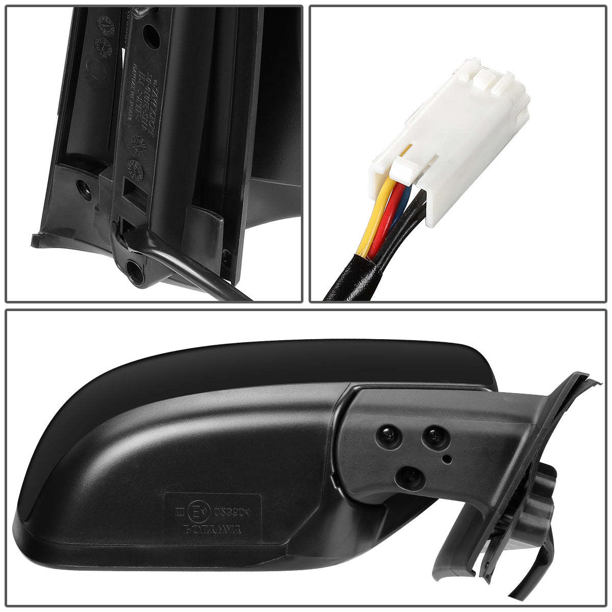 RETROVISOR MIRROR - OEM - 07-12 MAZDA CX-7 - POWERED - HEATED - PAINTABLE - BLACK - RIGHT