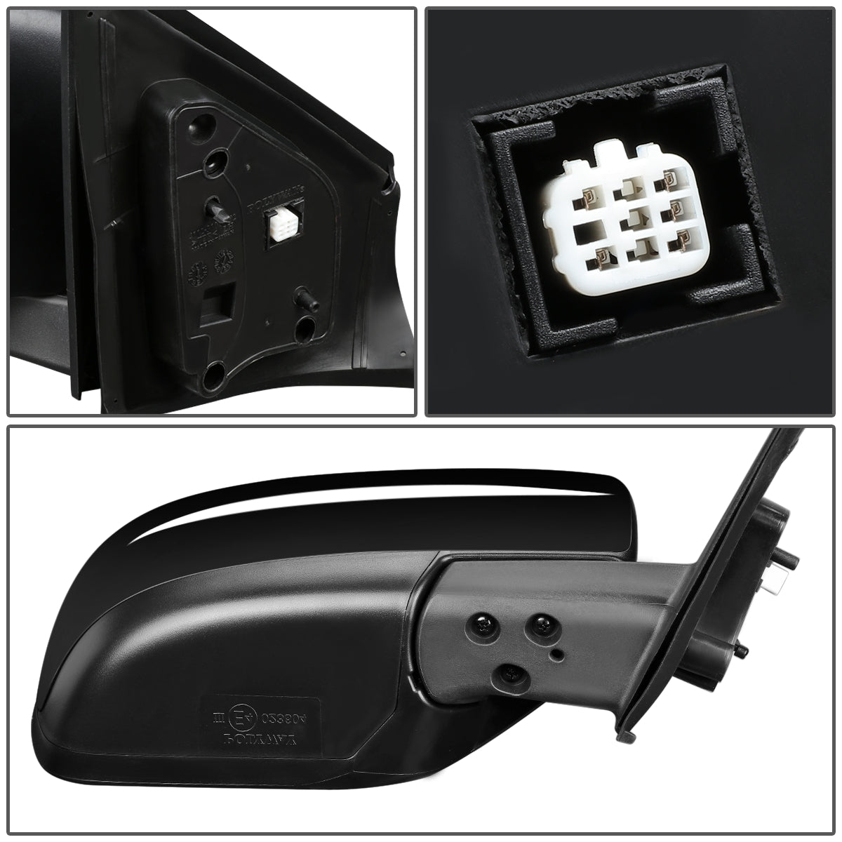 RETROVISOR MIRROR - OEM - 07-09 MAZDA CX-9 - POWERED - HEATED - PAINTABLE - BLACK - RIGHT