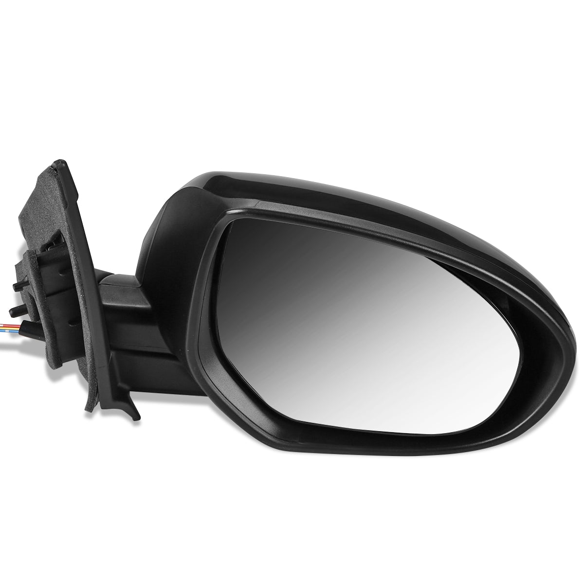 RETROVISOR MIRROR - OEM - 10-13 MAZDA 3 - POWERED - PAINTABLE - BLACK - RIGHT