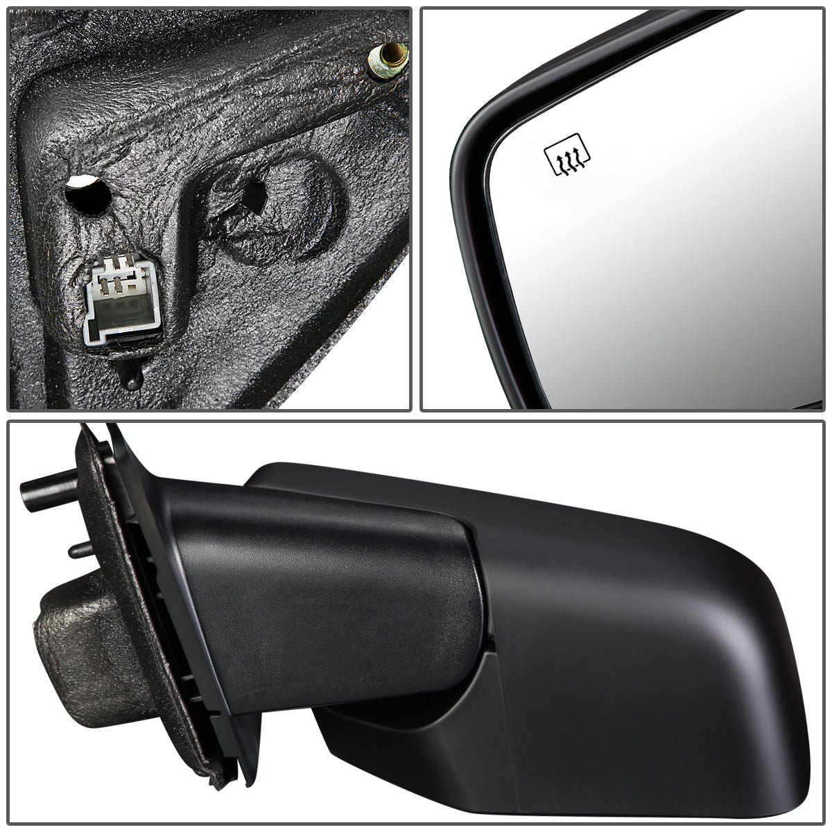 RETROVISOR MIRROR - OEM - 09-11 MAZDA TRIBUTE - POWERED - HEATED - TEXTURED - BLACK - RIGHT