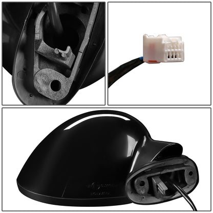 RETROVISOR MIRROR - OEM - 06-15 MAZDA MIATA - POWERED - PAINTABLE - BLACK - RIGHT