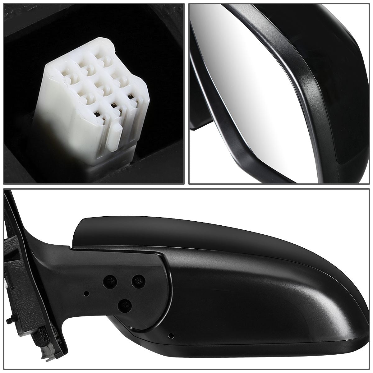 RETROVISOR MIRROR - OEM - 10-15 MAZDA CX-9 - POWERED - PAINTABLE - BLACK - RIGHT