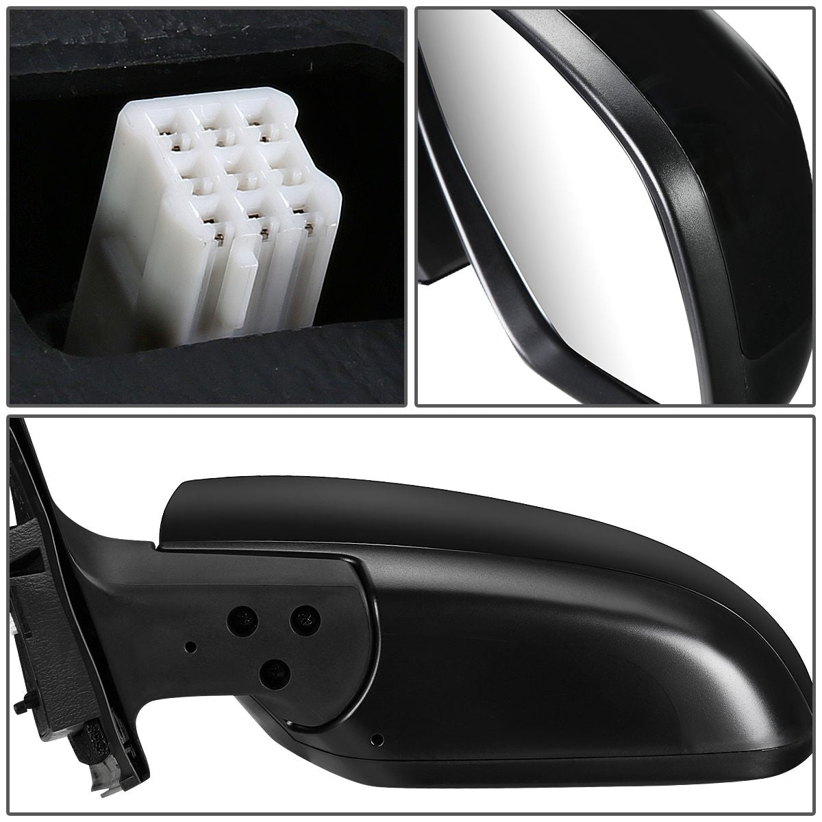 RETROVISOR MIRROR - OEM - 10-15 MAZDA CX-9 - POWERED - HEATED - PAINTABLE - BLACK - RIGHT