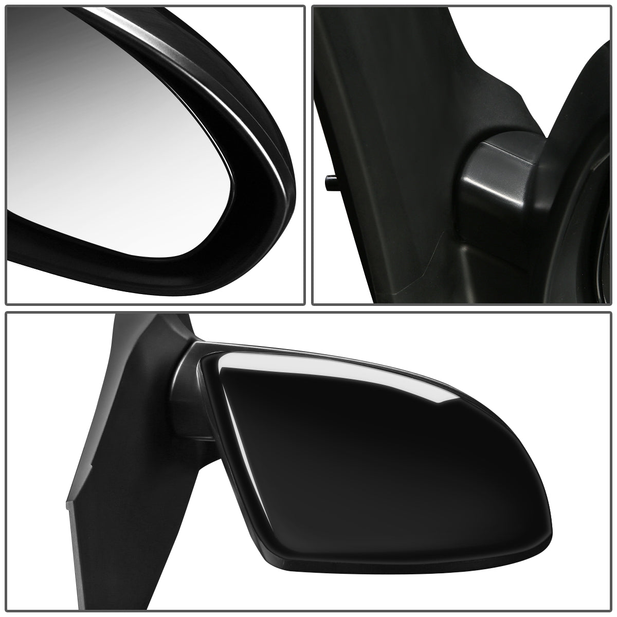 RETROVISOR MIRROR - OEM - 11-14 MAZDA 2 - POWERED - PAINTABLE - BLACK - RIGHT