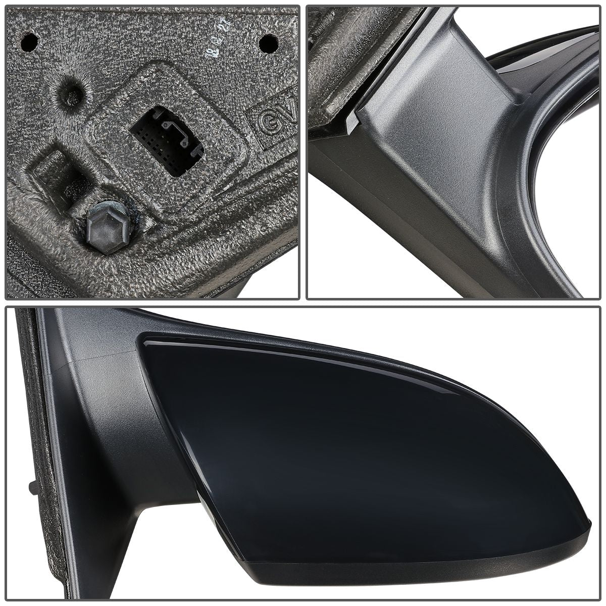 RETROVISOR MIRROR - OEM - 09-13 MAZDA 6 - POWERED - HEATED - PAINTABLE - BLACK - RIGHT