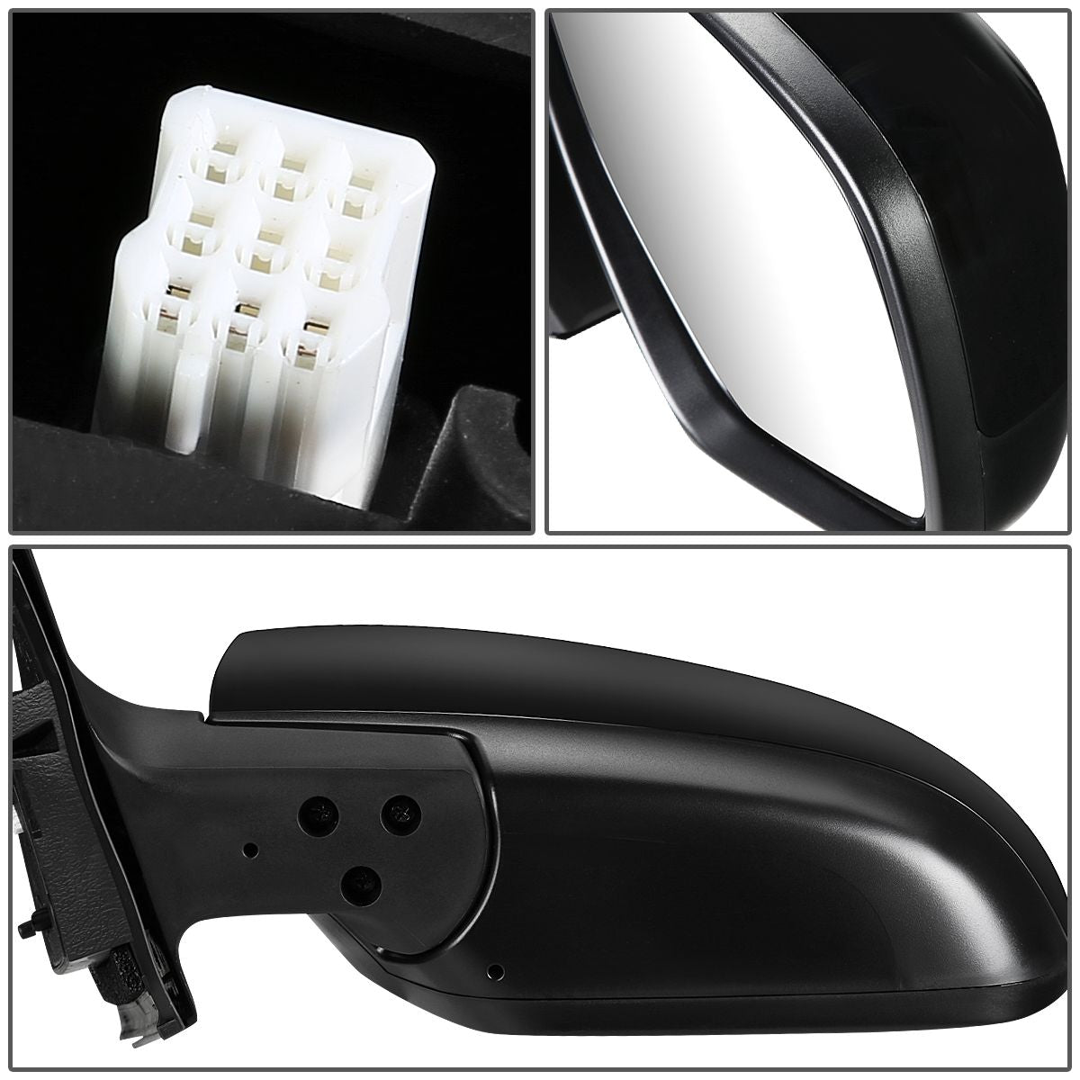 RETROVISOR MIRROR - OEM - 10-15 MAZDA CX-9 - POWERED - PAINTABLE - BLACK - RIGHT