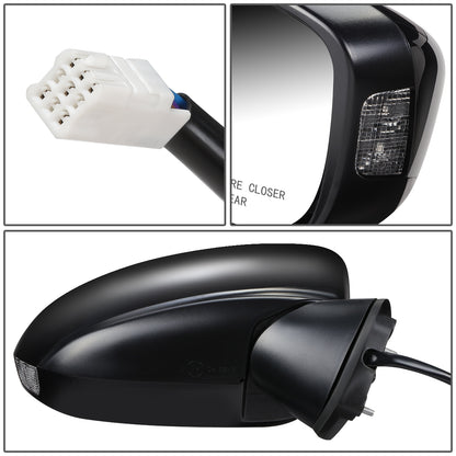 RETROVISOR MIRROR - OEM - 14-17 MAZDA 6 - POWERED - HEATED - W/ SIGNAL LIGHT - FOLDING - BLACK MATERIAL - RIGHT