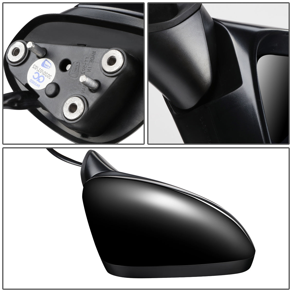 RETROVISOR MIRROR - OEM - 14-17 MAZDA 6 - POWERED - HEATED - W/ SIGNAL LIGHT - FOLDING - BLACK MATERIAL - RIGHT