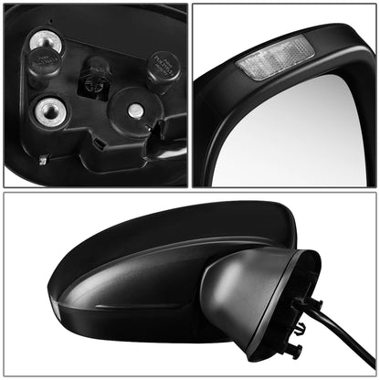 RETROVISOR MIRROR - OEM - 14-15 MAZDA 3 - POWERED - PAINTABLE - BLACK - RIGHT