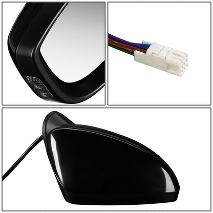 RETROVISOR MIRROR - OEM - 14-15 MAZDA 3 - POWERED - PAINTABLE - BLACK - RIGHT