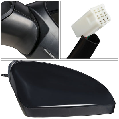 RETROVISOR MIRROR - OEM - 14-15 MAZDA 3 - POWERED - PAINTABLE - BLACK - RIGHT