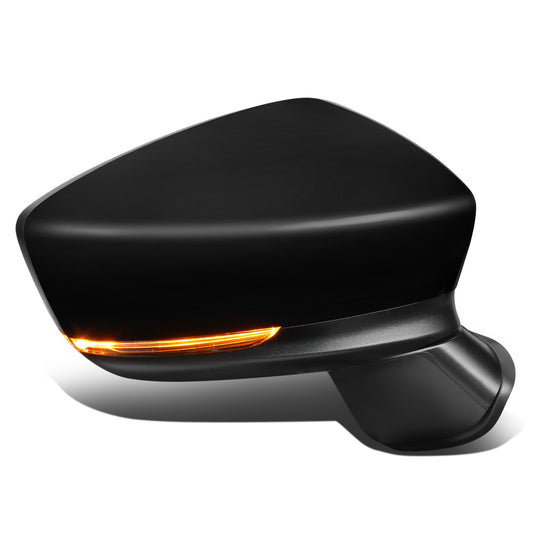RETROVISOR MIRROR - OEM - 14-16 MAZDA 3 - POWERED - W/ SIGNAL LIGHT - FOLDING - BLACK MATERIAL - RIGHT