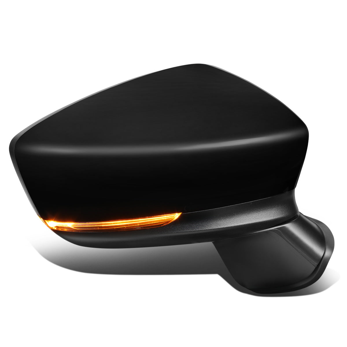 RETROVISOR MIRROR - OEM - 14-16 MAZDA 3 - POWERED - HEATED - W/ SIGNAL LIGHT - W/ BSD - FOLDING - BLACK MATERIAL - RIGHT