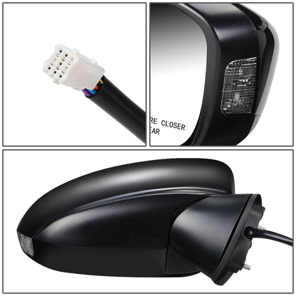 RETROVISOR MIRROR - OEM - 14-17 MAZDA 6 - POWERED - W/ SIGNAL LIGHT - W/ BSD - FOLDING - BLACK MATERIAL - RIGHT