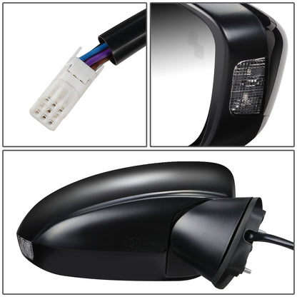 RETROVISOR MIRROR - OEM - 14-17 MAZDA 6 - POWERED - HEATED - W/ SIGNAL LIGHT - W/ BSD - FOLDING - BLACK MATERIAL - RIGHT