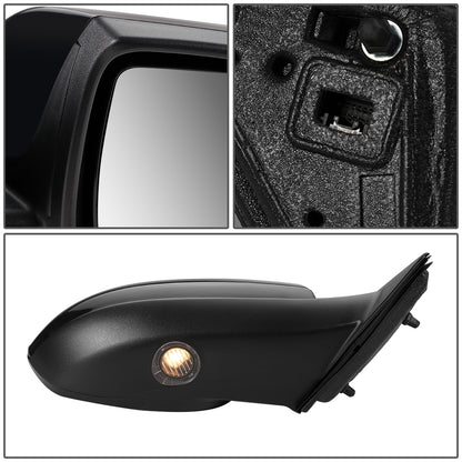 RETROVISOR MIRROR - OEM - 09-13 MAZDA 6 - POWERED - W/ PUDDLE LIGHT - W/ BSD - BLACK MATERIAL - RIGHT