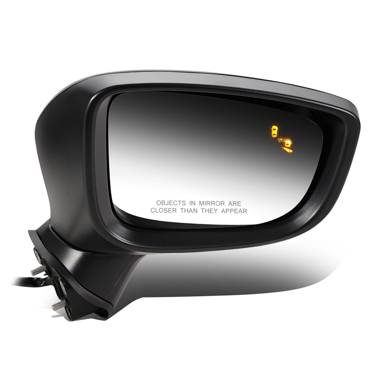 RETROVISOR MIRROR - OEM - 14-16 MAZDA 3 - POWERED - HEATED - W/ SIGNAL LIGHT - W/ BSD - FOLDING - BLACK MATERIAL - RIGHT