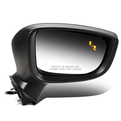 RETROVISOR MIRROR - OEM - 14-16 MAZDA 3 - POWERED - HEATED - W/ SIGNAL LIGHT - W/ BSD - FOLDING - BLACK MATERIAL - RIGHT