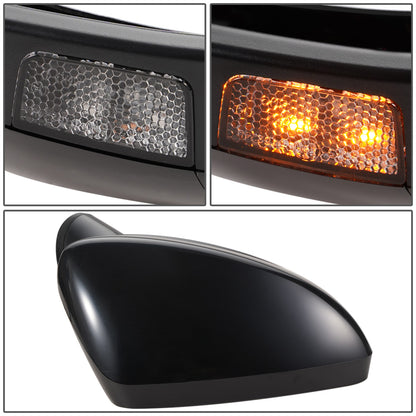 RETROVISOR MIRROR - OEM - 14-16 MAZDA 3 - POWERED - HEATED - W/ SIGNAL LIGHT - W/ BSD - FOLDING - BLACK MATERIAL - RIGHT