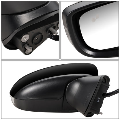 RETROVISOR MIRROR - OEM - 14-16 MAZDA 3 - POWERED - HEATED - W/ SIGNAL LIGHT - W/ BSD - FOLDING - BLACK MATERIAL - RIGHT