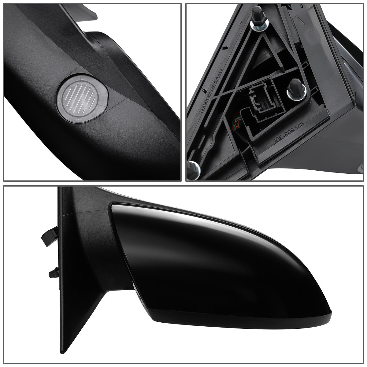 RETROVISOR MIRROR - OEM - 09-10 MAZDA 6 - POWER ADJUST - HEATED GLASS - PAINT BLACK