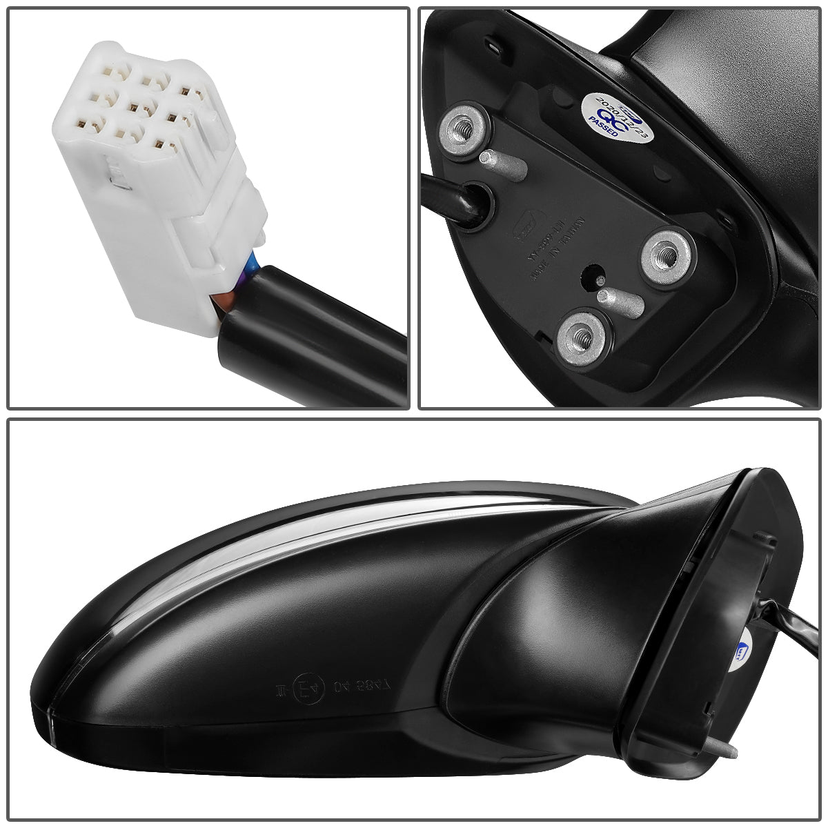 RETROVISOR MIRROR - OEM - MAZDA CX-9 - POWERED - W/ SIGNAL LIGHT - FOLDING - BLACK MATERIAL - RIGHT