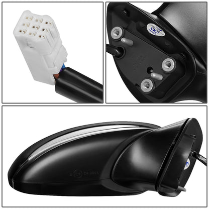 RETROVISOR MIRROR - OEM - MAZDA CX-9 - POWERED - W/ SIGNAL LIGHT - FOLDING - BLACK MATERIAL - RIGHT