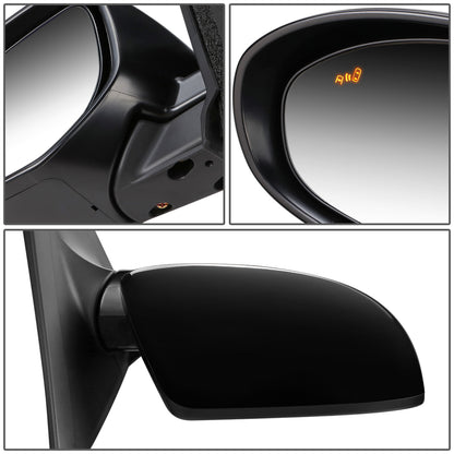 RETROVISOR MIRROR - OEM - 10-13 MAZDA 3 - POWERED - W/ BSD - FOLDING - BLACK MATERIAL - RIGHT