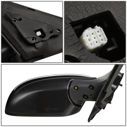 RETROVISOR MIRROR - OEM - 10-13 MAZDA 3 - POWERED - W/ BSD - FOLDING - BLACK MATERIAL - RIGHT