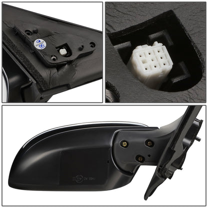 RETROVISOR MIRROR - OEM - 10-13 MAZDA 3 - POWERED - HEATED - W/ BSD - FOLDING - BLACK MATERIAL - RIGHT