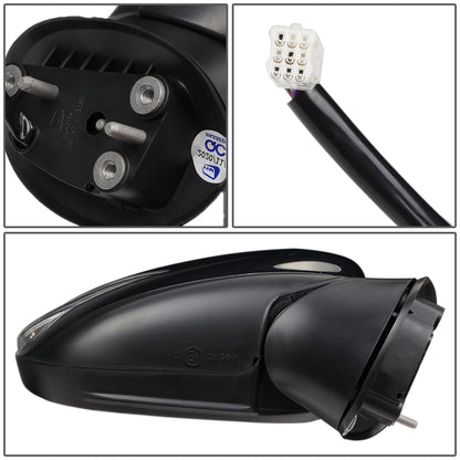 RETROVISOR MIRROR - OEM - 15-16 MAZDA CX-3 - POWERED - W/ SIGNAL LIGHT - FOLDING - BLACK MATERIAL - RIGHT