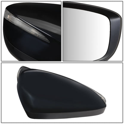 RETROVISOR MIRROR - OEM - 15-16 MAZDA CX-3 - POWERED - W/ SIGNAL LIGHT - FOLDING - BLACK MATERIAL - RIGHT