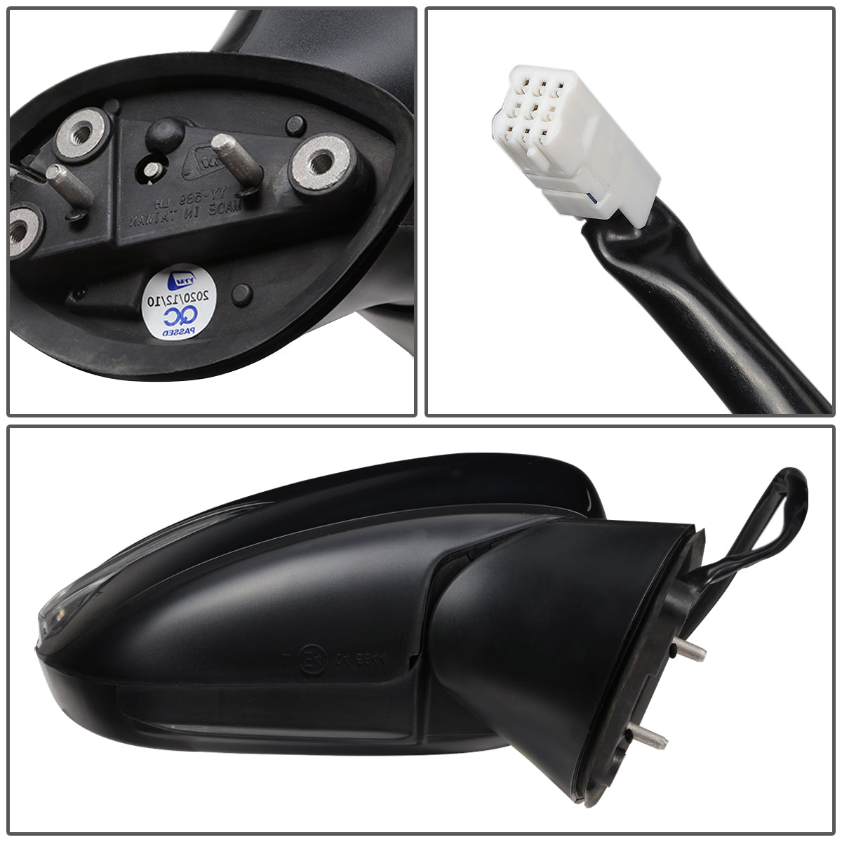 RETROVISOR MIRROR - OEM - 13-14 MAZDA CX-5 - POWERED - W/ SIGNAL LIGHT - FOLDING - BLACK MATERIAL - RIGHT