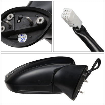 RETROVISOR MIRROR - OEM - 13-14 MAZDA CX-5 - POWERED - W/ SIGNAL LIGHT - FOLDING - BLACK MATERIAL - RIGHT