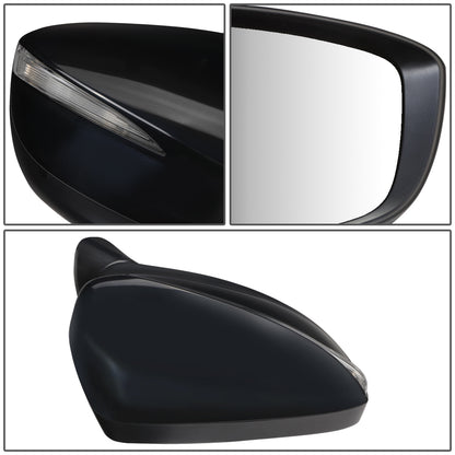 RETROVISOR MIRROR - OEM - 13-14 MAZDA CX-5 - POWERED - W/ SIGNAL LIGHT - FOLDING - BLACK MATERIAL - RIGHT