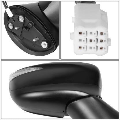 RETROVISOR MIRROR - OE STYLE - MAZDA CX-5 15-16 - WITH POWER WITH HEATED WITH SIGNAL - PASSENGER SIDE - PAINT TO MATCH - BLACK