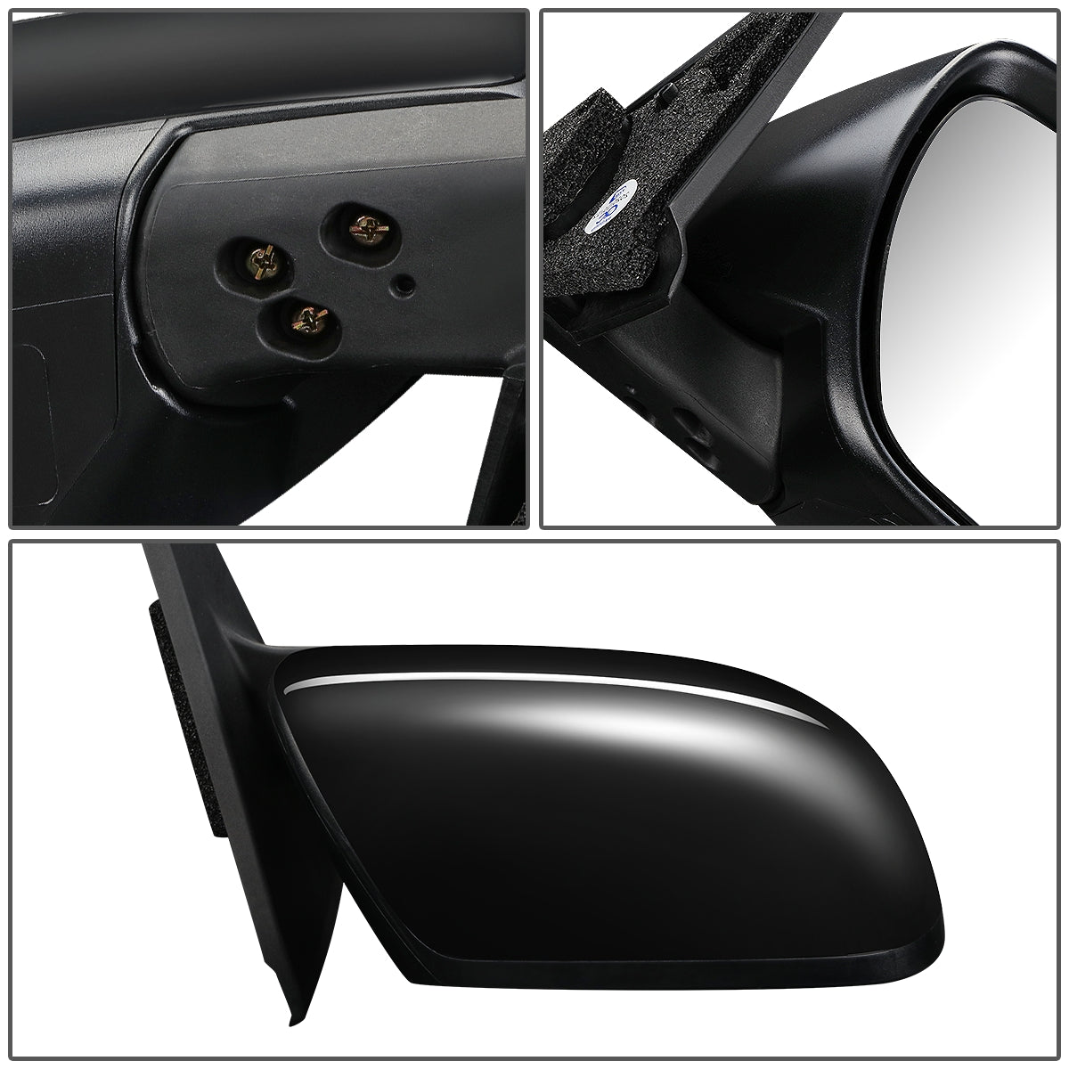 RETROVISOR MIRROR - OEM - 11-17 MAZDA 5 - POWERED - HEATED - FOLDING - BLACK MATERIAL - RIGHT