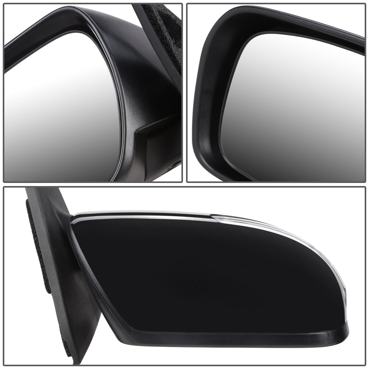 RETROVISOR MIRROR - OEM - 11-17 MAZDA 5 - POWERED - HEATED - W/ SIGNAL LIGHT - FOLDING - BLACK MATERIAL - RIGHT