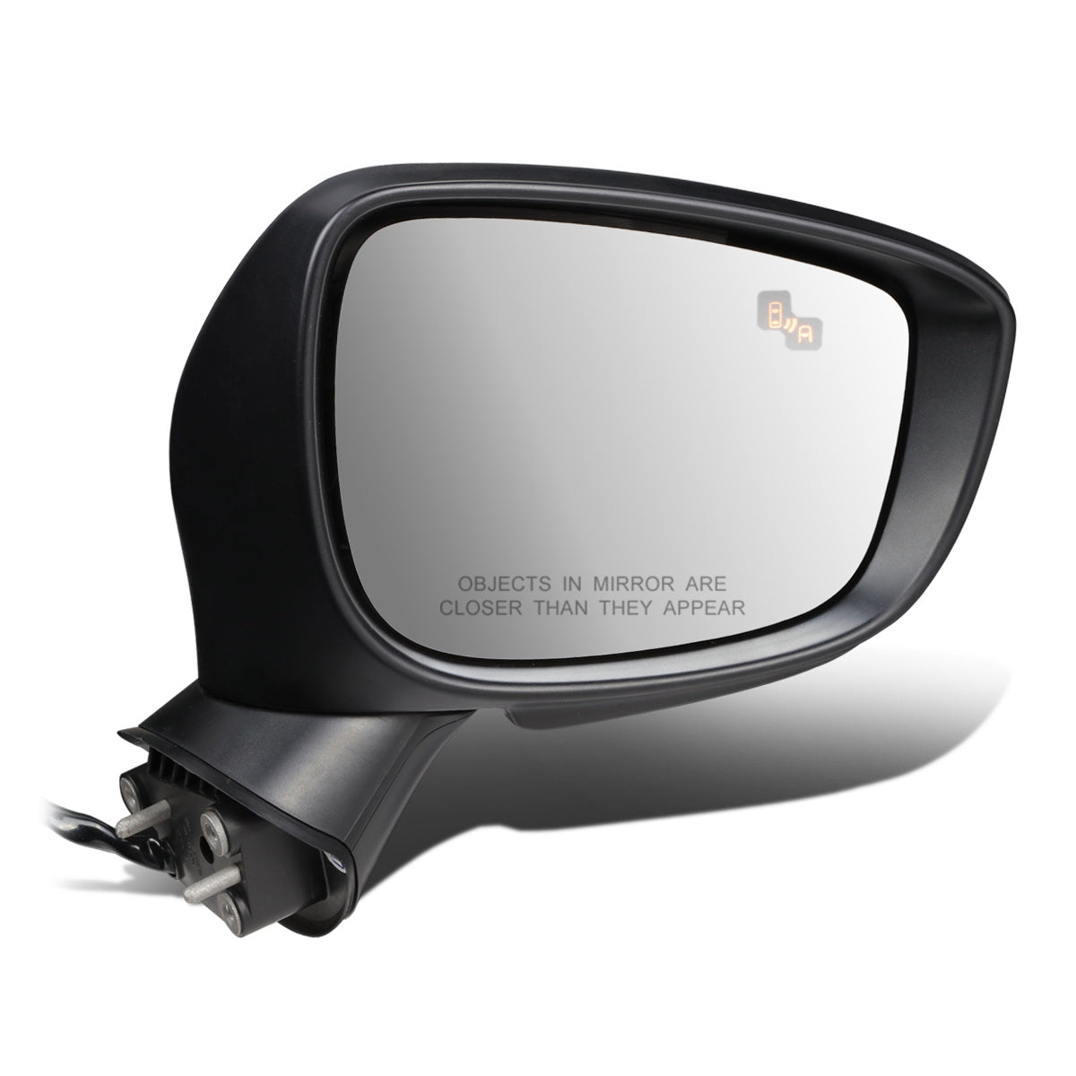 RETROVISOR MIRROR - OEM - 15-16 MAZDA CX-3 - POWERED - W/ SIGNAL LIGHT - W/ BSD - FOLDING - BLACK MATERIAL - RIGHT
