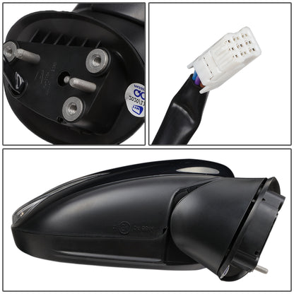 RETROVISOR MIRROR - OEM - 15-16 MAZDA CX-3 - POWERED - W/ SIGNAL LIGHT - W/ BSD - FOLDING - BLACK MATERIAL - RIGHT