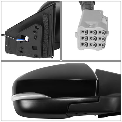 RETROVISOR MIRROR - OE STYLE - MAZDA CX-9 14-15 - WITH POWER WITH HEATED WITH BLIND SPOT WITH SIGNAL WITH TILT - PASSENGER SIDE - PAINT TO MATCH - BLACK