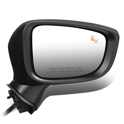 RETROVISOR MIRROR - OEM - 14-16 MAZDA 3 - POWERED - W/ SIGNAL LIGHT - W/ BSD - FOLDING - BLACK MATERIAL - RIGHT
