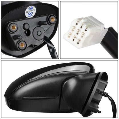 RETROVISOR MIRROR - OEM - 14-16 MAZDA 3 - POWERED - W/ SIGNAL LIGHT - W/ BSD - FOLDING - BLACK MATERIAL - RIGHT