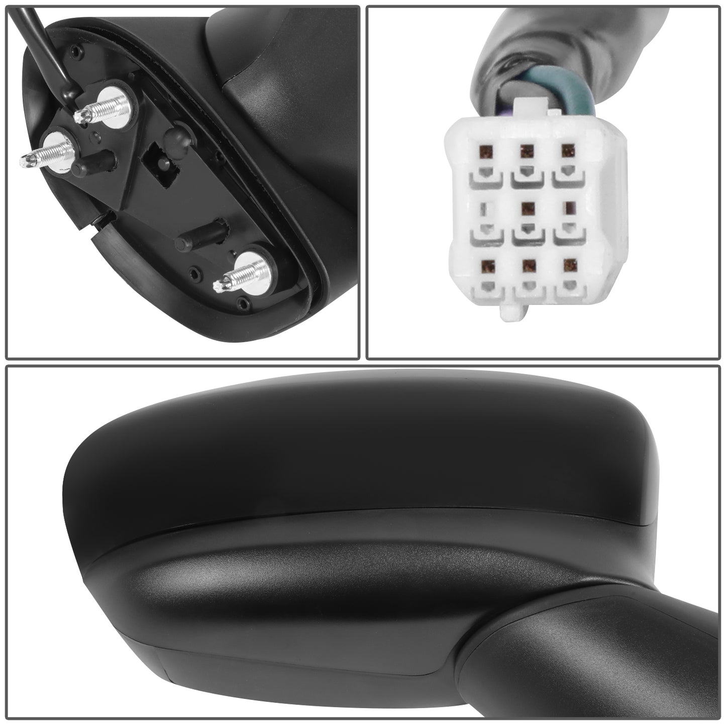 RETROVISOR MIRROR - OE STYLE - MAZDA CX-5 2013-2015 - WITH POWER WITH HEATED WITH BLIND SPOT WITH SIGNAL - PASSENGER RIGHT SIDE - BLACK