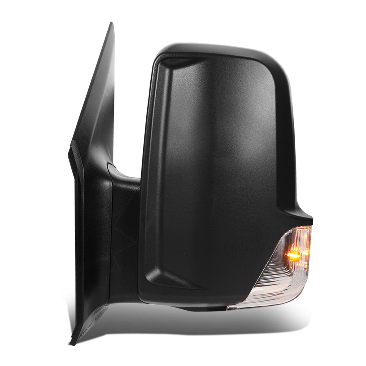 RETROVISOR MIRROR - OEM - 07-09 DODGE SPRINTER - POWERED - HEATED - W/ SIGNAL LIGHT - FOLDING - W/ BLIND GLASS - TEXTURED - BLACK - LEFT